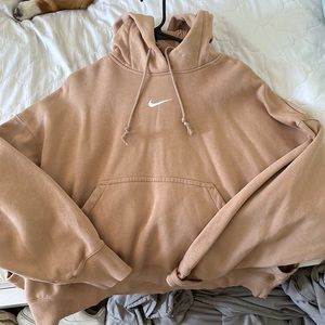 tan nike hoodie